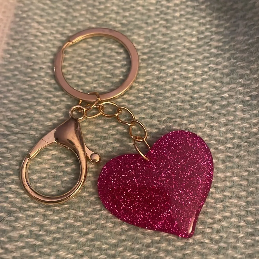 Sparkly Heart Key Ring